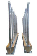 Weha Slab Rack - galvanized poles detail