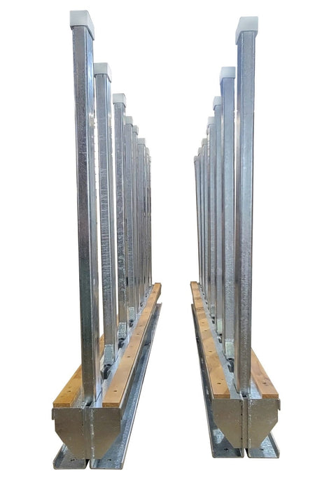 Weha Slab Rack - galvanized poles detail