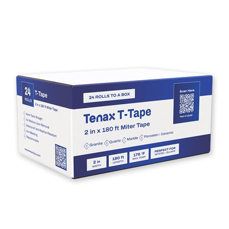 Tenax T-Tape Miter Tape - application detail view