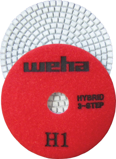Weha 4" 3 Step Hybrid for Granite Marble Stone Polishing - Step 1