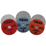 Weha  4“Pad Trilogy 3 Step  Diamond Polishing Pads - WET/DRY
