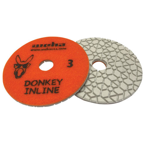 Weha 4 inch Donkey 3-Step Inline Diamond Polishing Pad