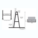 Weha A frame Storage rack Double for Stone Fabrication - side view