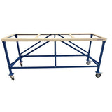 Weha 27 inch Yellow Fabrication Work Table with White Rubber Top 882 lb Capacity