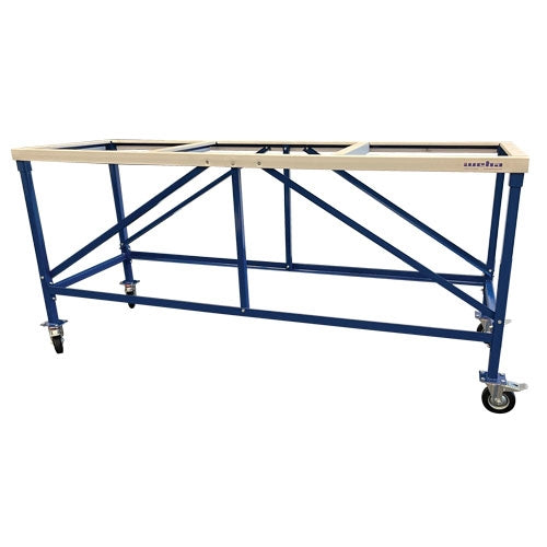 Weha 27 inch Yellow Fabrication Work Table with White Rubber Top 882 lb Capacity
