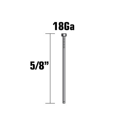 Metabo HPT 5/8" x 18 Gauge Galvanized Straight Brad Nails