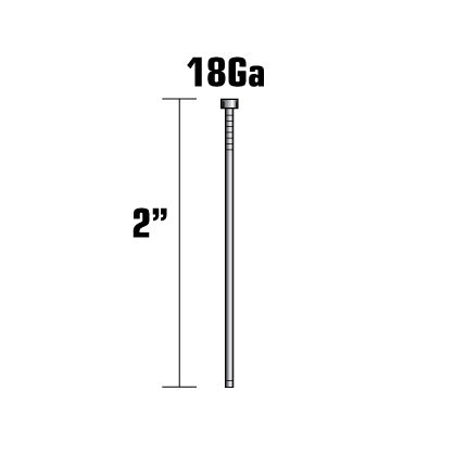 Metabo HPT 2" x 18 Gauge Galvanized Straight Brad Nails