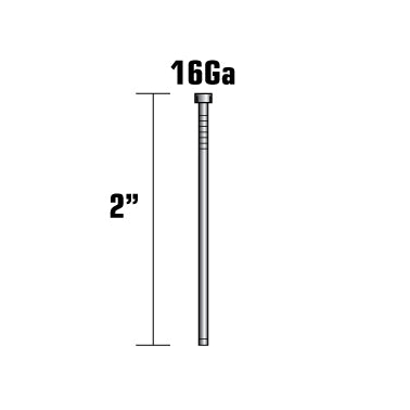 Metabo HPT 2" x 16 Gauge Galvanized Straight Finish Nail....