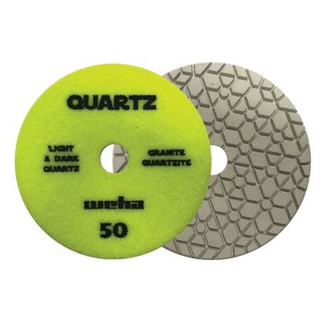 Weha 5 inch Quartz Diamond Polishing Pad for Engineered Stone and Quartz Countertops - close-up detail
