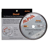 Alpha Quad - The Ultimate Dry Flush Cutting Blade for Stone Fabricators