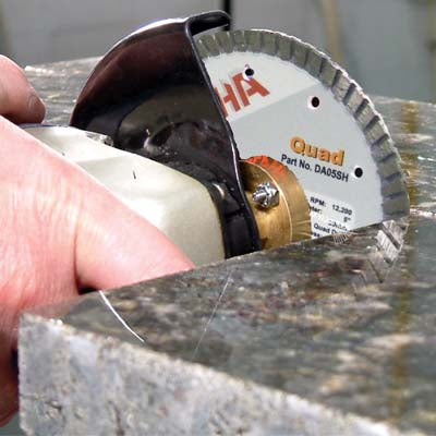 Alpha Quad - The Ultimate Dry Flush Cutting Blade for Stone Fabricators