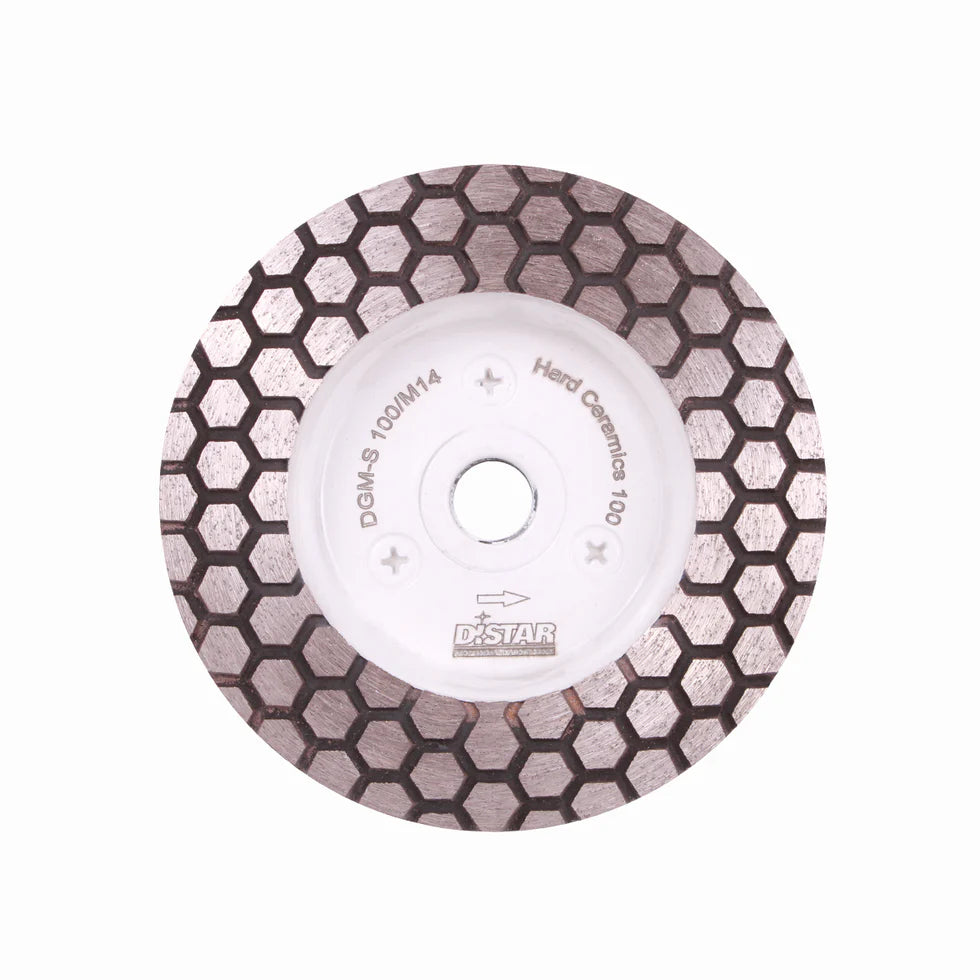 DiStar Hard Ceramics DGM-S 4 Grinding Cup 5/8-11  Granite & Porcelain Finishing - side view