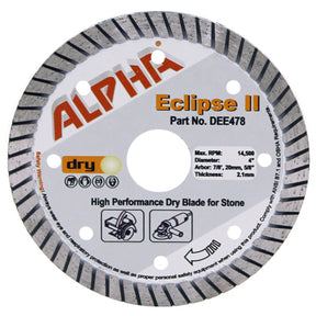 Alpha Eclipse II High Performance Dry Blade for Stone - in use