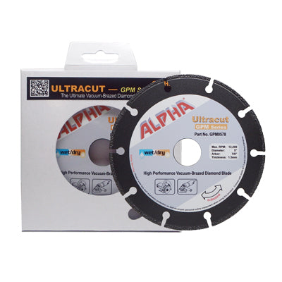 Alpha Ultracut GPM Series The Ultimate Vacuum-Brazed Diamond Blade