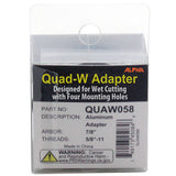 Alpha Quad-W Adapter — for Wet Edge Polishing (Aluminum &amp; Carbon Plated Steel)