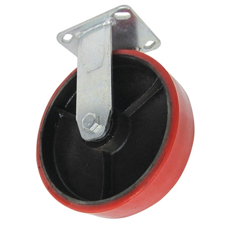 Weha 8 Inch x 2 Inch Fixed Caster Wheel for Transport Cart  Replacement Part - side view