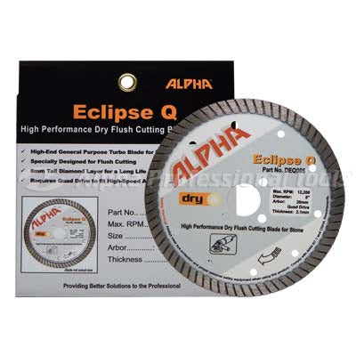 Alpha Eclipse Q High Performance Dry Flush Cutting blade for Stone