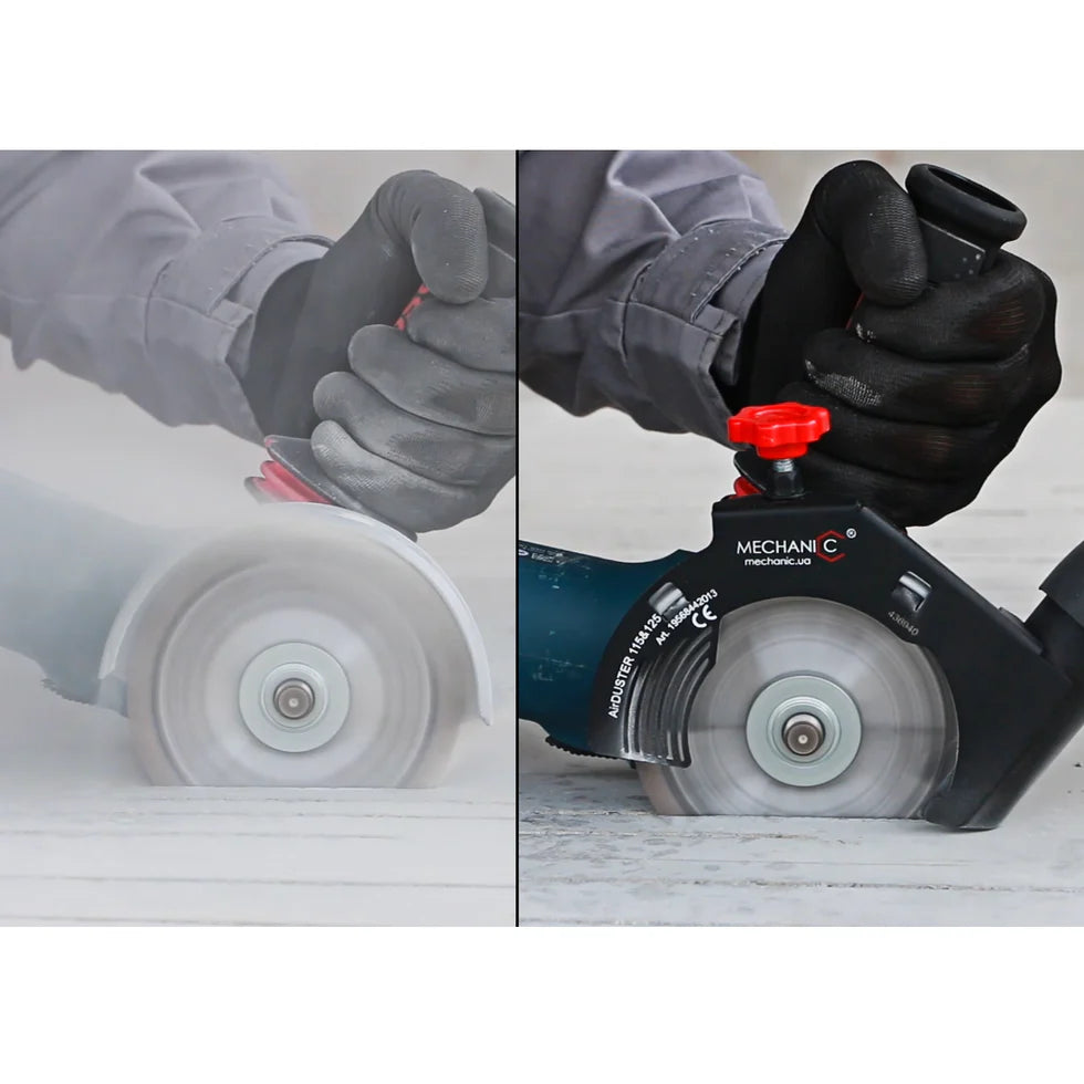 AirDUSTER Angle Grinder Cutting Guard with Dust Removal – 5", 7", 9" Sizes