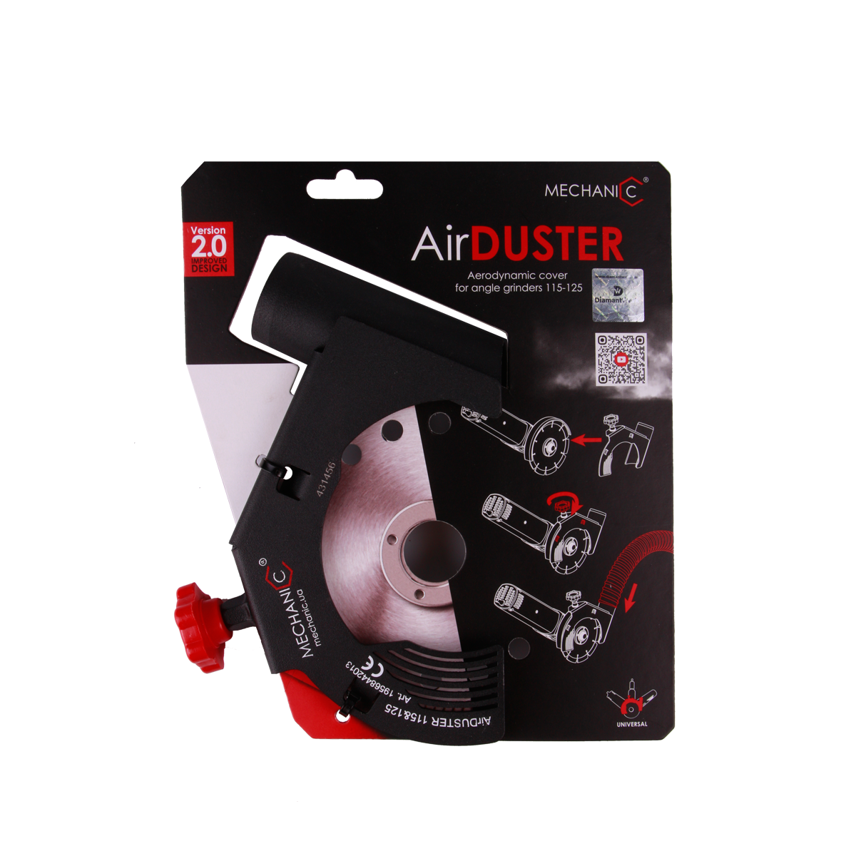 AirDUSTER Angle Grinder Cutting Guard with Dust Removal – 5", 7", 9" Sizes