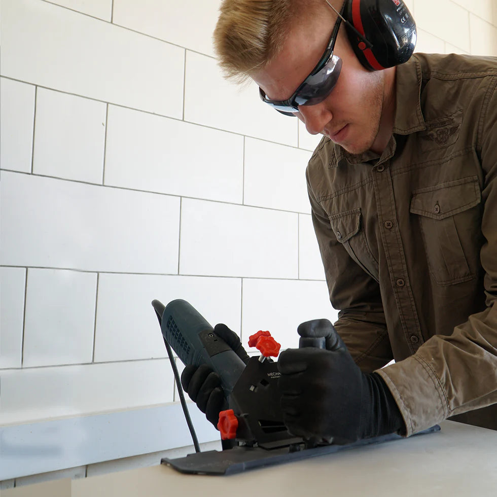 SLIDER 1.8" x 4.5"-5" 2.0 Cutting Guard – Precision 45° Tile Cutting Attachment for Angle Grinder