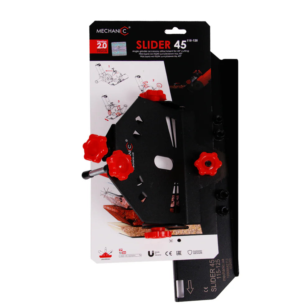 SLIDER 1.8" x 4.5"-5" 2.0 Cutting Guard – Precision 45° Tile Cutting Attachment for Angle Grinder