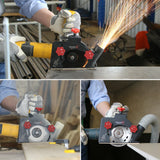 AirSLIDER Adjustable Cutting Guard for 4.55 Angle Grinders with Dust Control - side view