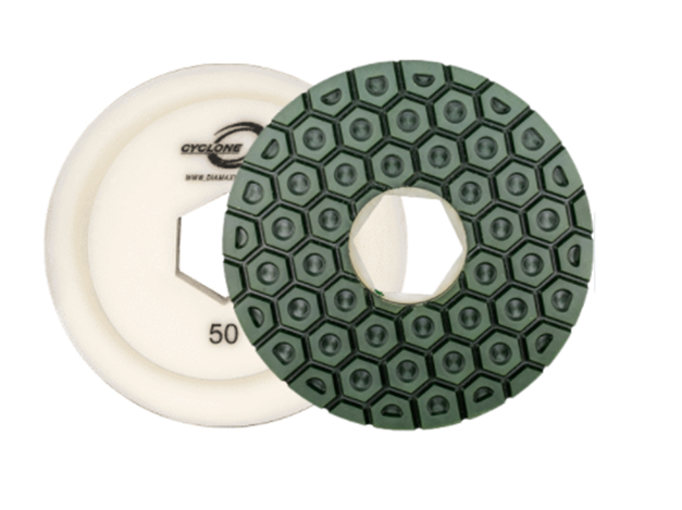 CYCLONE STRAIGHT EDGE PAD SNAIL LOCK WHEEL