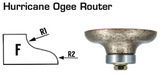 HURRICANE OGEE ROUTER BIT (SHAPE F)