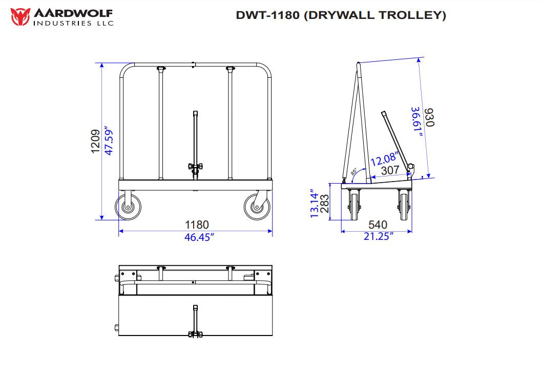 Aardwolf DWT-1180 Drywall Trolley - For Transporting a Vast Range of Boards