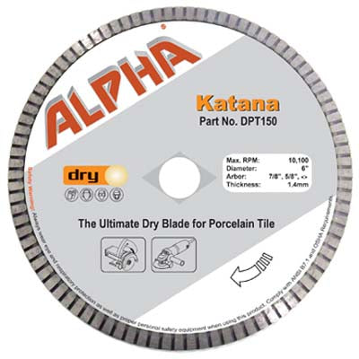 Alpha Katana Q Turbo Rim Wet/Dry Cutting Blade for Quad Series Adapter