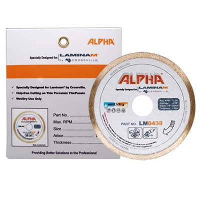 Alpha Crossville Laminam 4-3/8" Blade Recommended Blade for Cutting Laminam