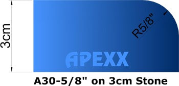 APEXX™ Segmented Pos.0 Router Bits Shape A (Eased Edge)Segmented Router Bits