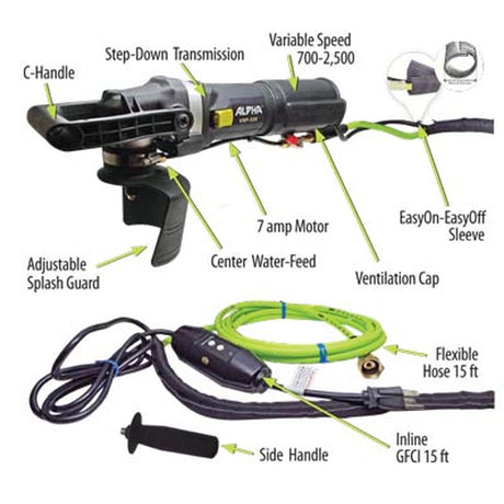 VSP-340 Variable Speed Polisher (230v ) Electric Wet Polisher