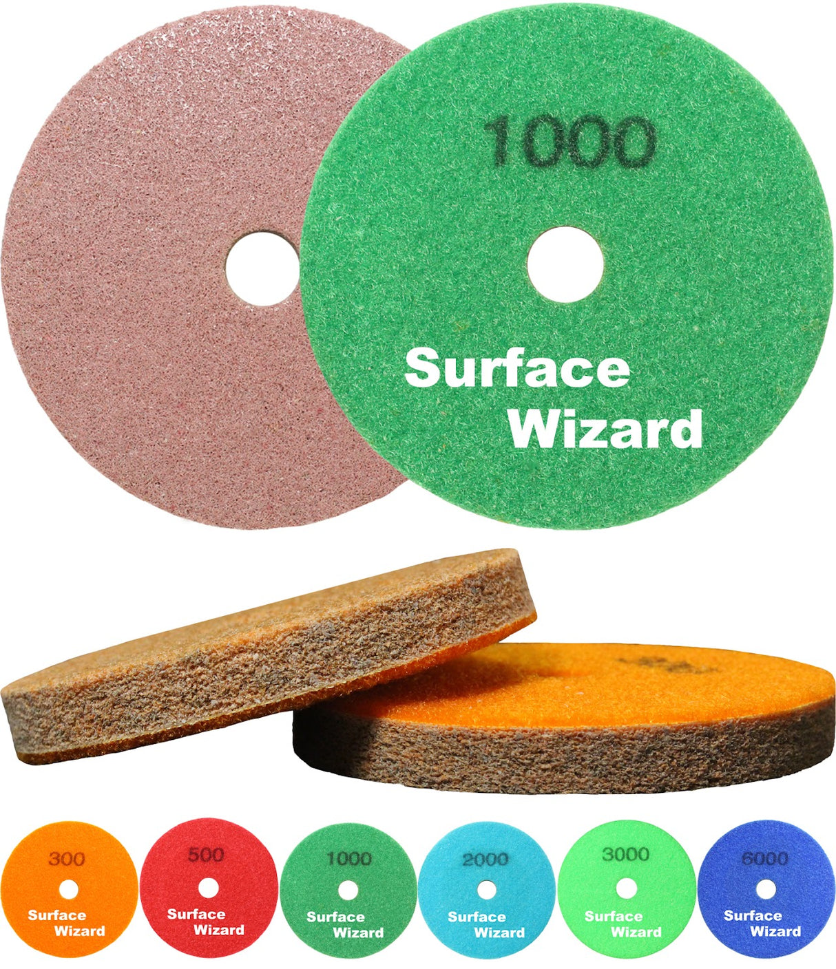 MUSTANG SURFACE WIZARD™ 4" Sponge Polishing/Repair Pads - Dynamic Stone Tools