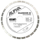 Alpha Silencer III for Quartzite Premium Bridge Saw Blade for Quartzite