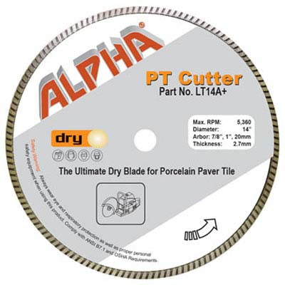 Alpha PT Cutter - The Ultimate Dry Blade for Hardscape Contractors