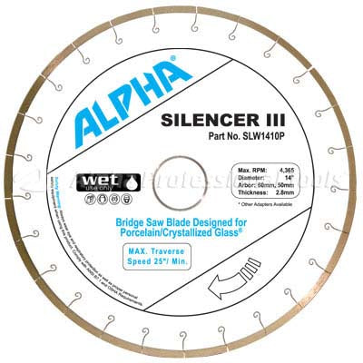 Alpha Silencer III for Porcelain/Crystallized Glass Bridge Saw Blades