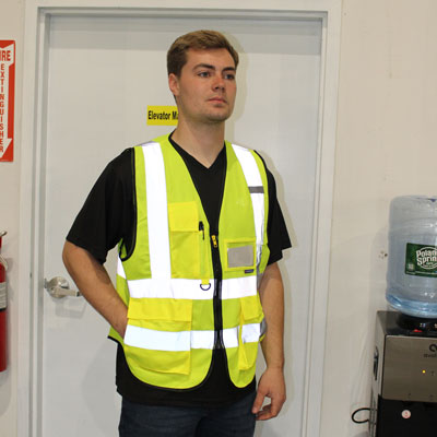 Alpha Professional Tools Safety Vest Hi-Vis for Stone Fabrication - additional view