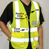 Alpha Professional Tools Safety Vest Hi-Vis for Stone Fabrication