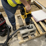 HEPA Wet/Dry Vacuum Safely Extracts Harmful Dust Directly from the Tool