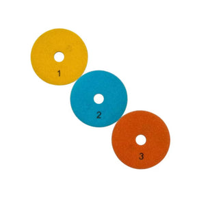 Polly - 3 Step Wet & Dry 4" Polishing Pads - Dynamic Stone Tools