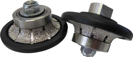 Weha A-Radius Vacuum Brazed Diamond Profiler Router Bit 5/8-11 for Granite Edge - in use