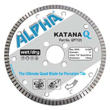 Alpha Katana Q Turbo Rim Wet/Dry Cutting Blade for Quad Series Adapter