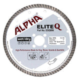 Elite Q Turbo Rim Wet/Dry Cutting Blade for Eng. Stone, Granite & Quartzite