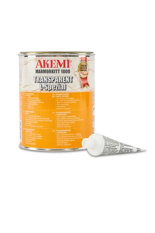 Akemi Marble Filler 1000 Transparent L-Special 1 kg. - Knife-Grade Polyester Adhesive