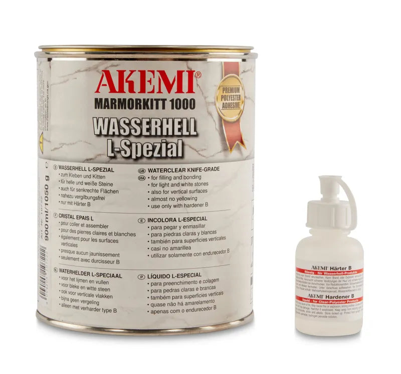 Akemi Marble Filler 1000 Transparent L‑Special Waterclear — Quart