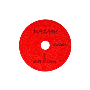 Maxaw 4" Premium Quality 3 Step Wet and Dry White Resin Polishing Pad - Dynamic Stone Tools