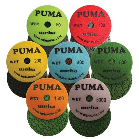 4" PUMA Wet Polish Pad - Diamond Polishing Pad for Granite, Quartz
