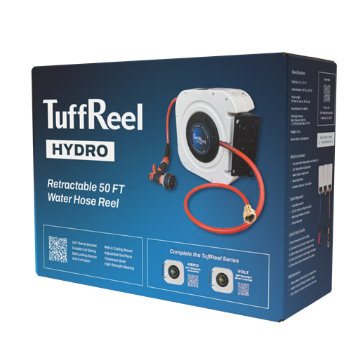 Tenax TuffReel Hydro 50 FT Retractable Water Hose Reel