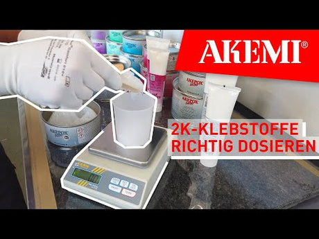 Akemi Akepox 5010 Waterclear Knife Grade Epoxy - Akemi AKEPOX® 5010 - Gel-Like 2-Component Epoxy Resin Construction Adhesive (2:1 Mixing Ratio, Transparent, Quart)